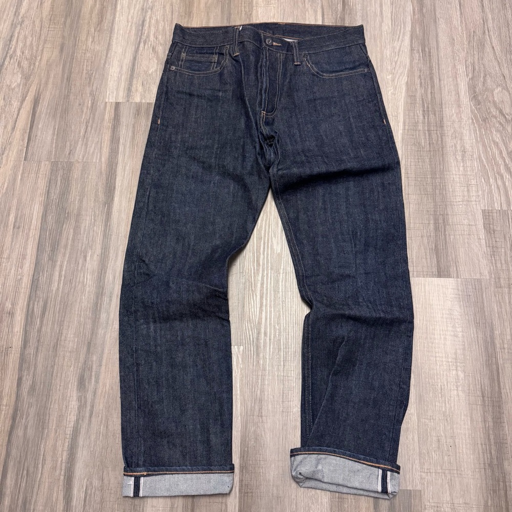 3Sixteen Japanese Raw Selvedge Denim Jeans 33x30 ST-100X Slim Tapered 14.5oz